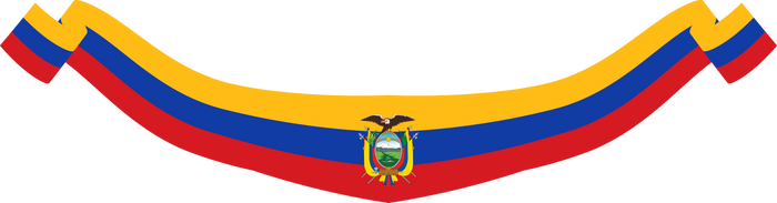 Ecuador flag ribbon flutter